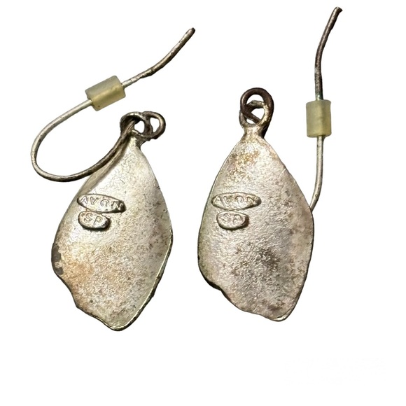 Vintage Avon Good Luck enamel Ladybug pierced dangle earrings. Marked Avon SP - Picture 3 of 4